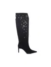 PINKO EMBELLISHED HOLES ECO-SUEDE BOOTS