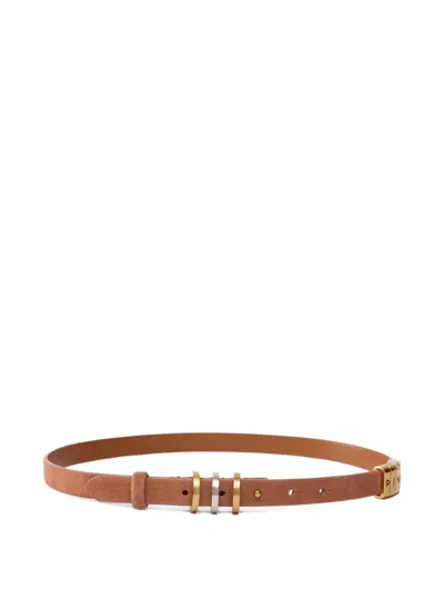 PINKO EMBELLISHED LEATHER BELT