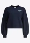 Pinko Embellished Love Birds Cropped Sweatshirt