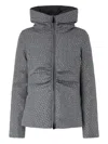 Pinko Embellished Puffer Jacket In Gray