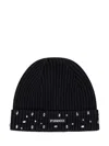 PINKO PINKO EMBELLISHED RIBBED BEANIE