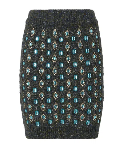 Pinko Embellished Skirt In Black
