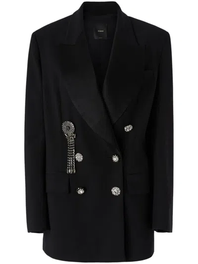 Pinko Embellished Tailored Blazer In Black