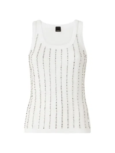 Pinko Embellished Top In White
