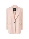 Pinko Embellished-button Blazer In Pink