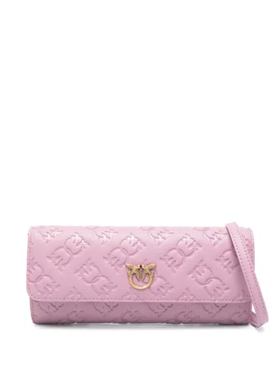 Pinko Embossed-logo Wallet-on-chain In Pink