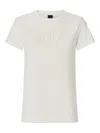 Pinko White Embossed Logo T-shirt In White