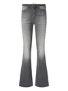 Pinko Embroidered Flare Jeans In Black