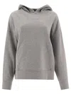 Pinko Grey Sweatshirt With Logo Embroidered On The Front