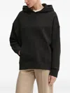 Pinko Embroidered-logo Hoodie In Black