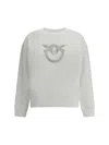 Pinko Embroidered Logo Sweatshirt In White