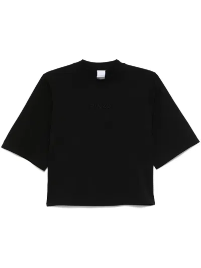 PINKO EMBROIDERED-LOGO T-SHIRT