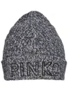Pinko Beanie Mit Logo-stickerei In Grau