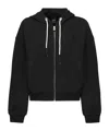 Pinko Embroidered Logo Zip-up Hoodie In Black