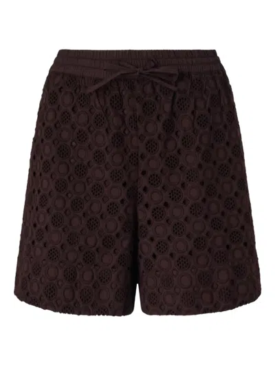Pinko Shorts Mit Stickerei In Brown