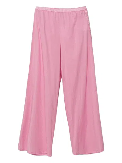 Pinko Kids' Embroidered-side Trousers In Pink