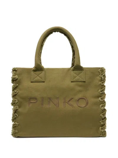 PINKO EMBROIDERED TOTE BAG