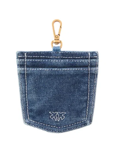 Pinko Embroidery Wallet In Blue