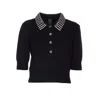 Pinko Black Wool-blend Sweater In Black