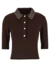 Pinko Emilia Sweater With Strass In Brown