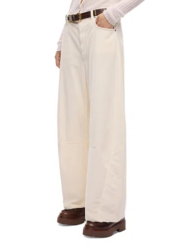 Pinko Emma Cotton Stretch Balloon Pants In Neutral