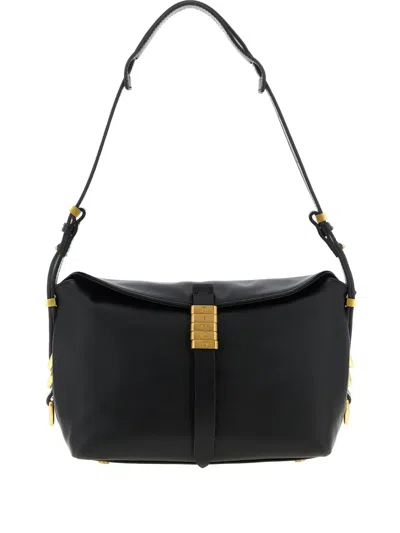 PINKO ENGRAVED-RINGS SADDLE SHOULDER BAG