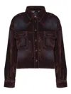Pinko Ennio Buttoned Shirt In Dark Wash