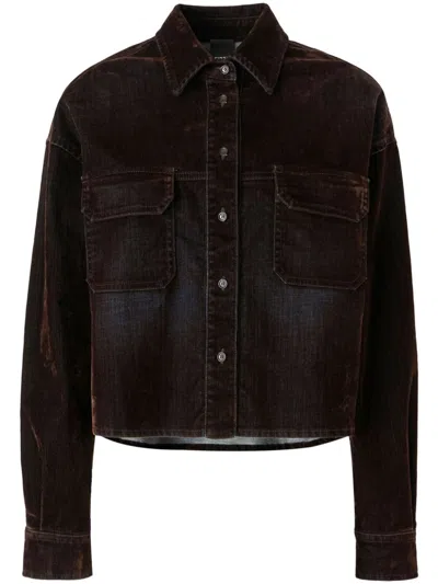 Pinko Ennio Shirt In Marron Intense