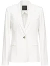 Pinko Equilibrata Linen Blazer In White