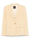 Pinko Yellow 'equilibrato' Blazer In Neutral