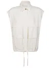 Pinko Tasconi Button Detail Gilet Eros In White