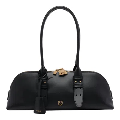 Pinko Escape Bag Horizontal Large Shoulder Bag In Black