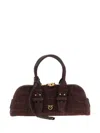 Pinko Escape Baguette Coconut Print Love Birds Handbag In Brown