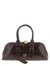 Pinko Escape Baguette Small Handbag In Burgundy
