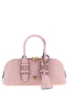 Pinko Love Birds Bowling Leather Handbag In Pink