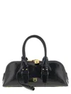 Pinko Escape Bag Baguette Small Handbag In Patent-effect Leather In Black