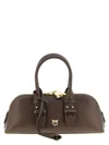 Pinko Bowling Bag Baguette Vitello Morbido In Brown