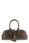 Pinko Bowling Bag Baguette Vitello Morbido In Brown