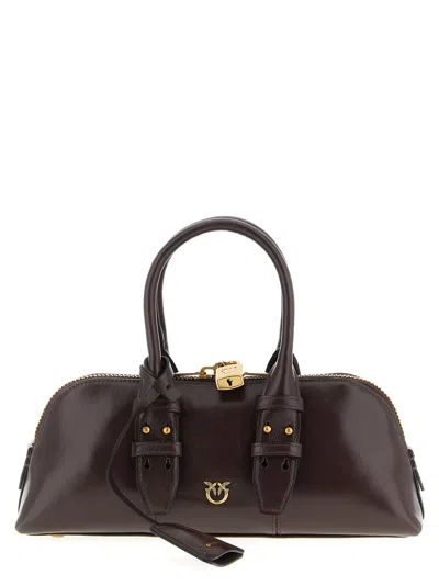 Pinko Escape Baguette Small Handbag In Burgundy