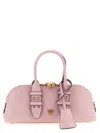 Pinko Love Birds Bowling Leather Handbag In Pink