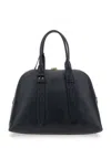 Pinko Black Handbag With Padlock Detail On The Front And Love Birds Plaque On The Front In Leather Woman In Black