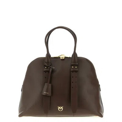 Pinko Escape Maxi Handbag In Brown