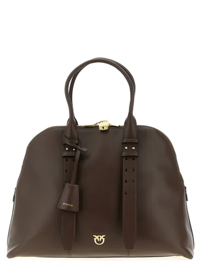 Pinko Escape Maxi Handbag In Brown