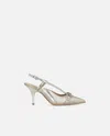 Pinko Slingback-strap Pumps In Silver