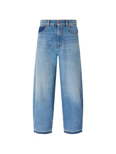 Pinko `estelle Egg` Denim Pants In Blue