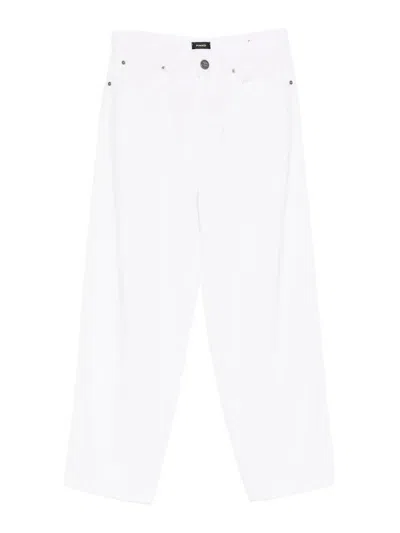 Pinko Estelle Egg Denim Pants In White