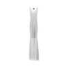 Pinko Etallized Knit Long Dress In Gray