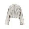 Pinko Metallic-effect Elasticated-hem Sweatshirt
