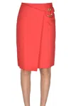 Pinko Eurito Wraparound Skirt In Red