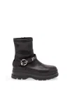 Pinko Ankle Boots With Silver Buckle And Sturdy Sole In Black